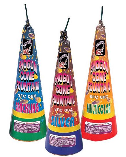 SHOGUN CONE FOUNTAIN NO. 8 ASST.